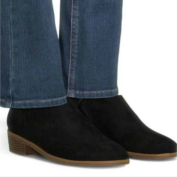 TIME & TRU WOMEN'S FAUX SUEDE ANKLE BOOTS, WIDE WIDTH BOOT - Picture 1 of 15